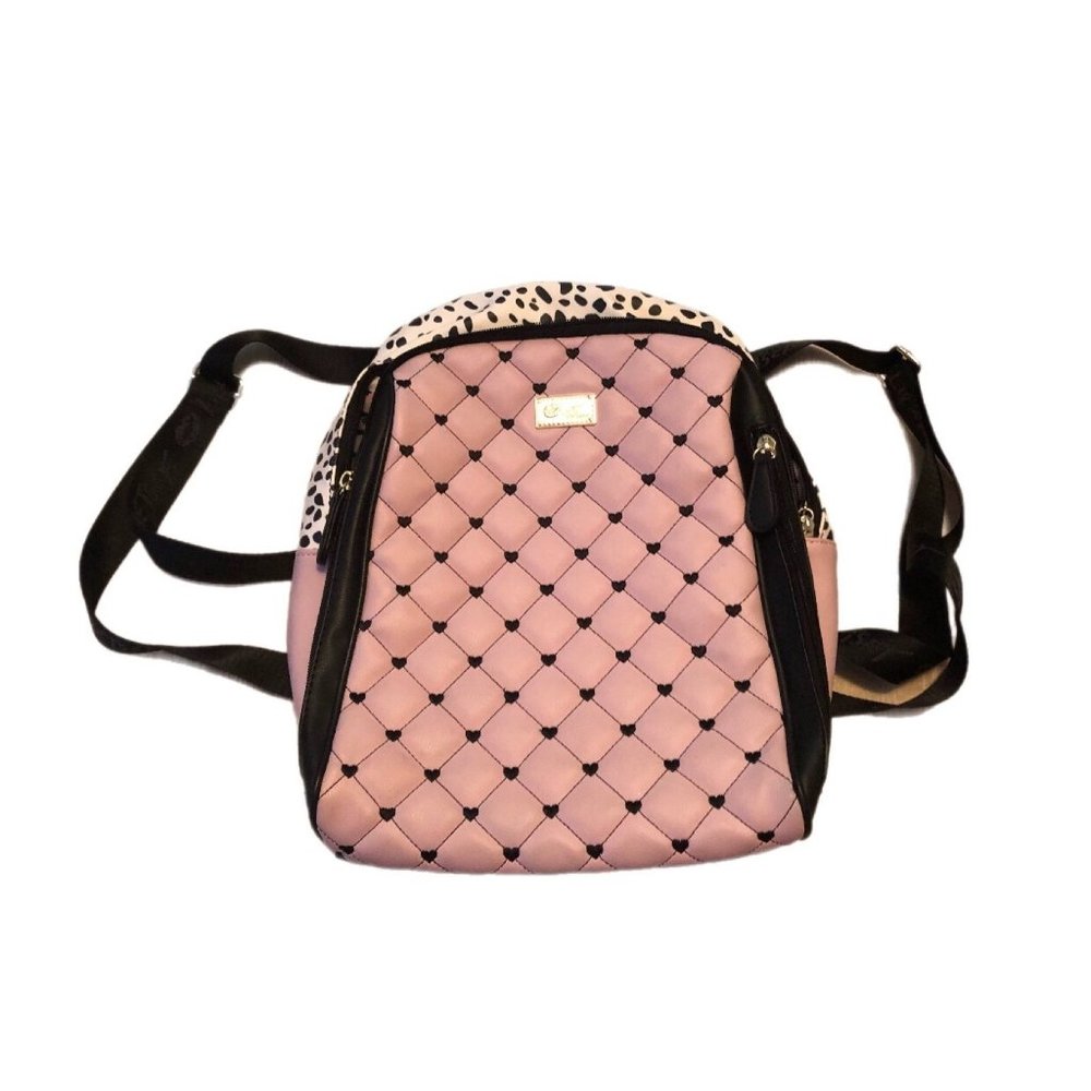 Luv Betsey by Betsey Johnson Quilted Faux Leather Pink/Small Backpack Purse